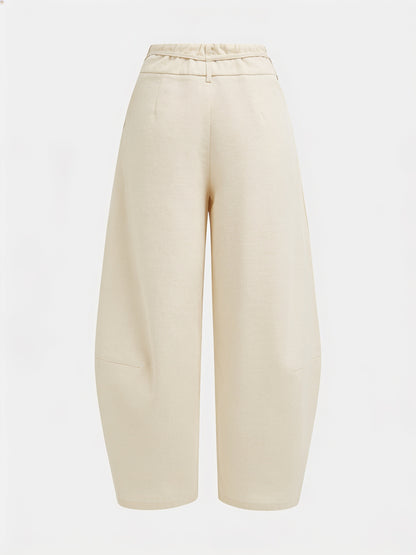 Pantalon En Lin Coupe Ballon