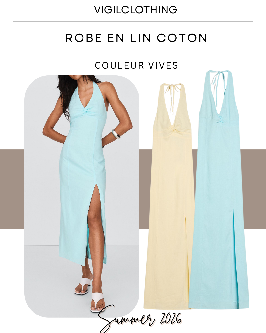 ROBE EN LIN COTON