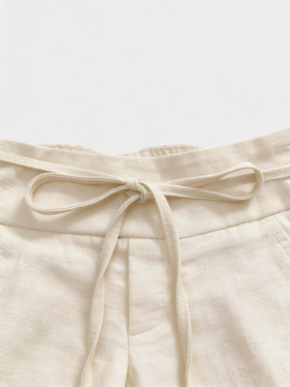 Pantalon En Lin Coupe Ballon
