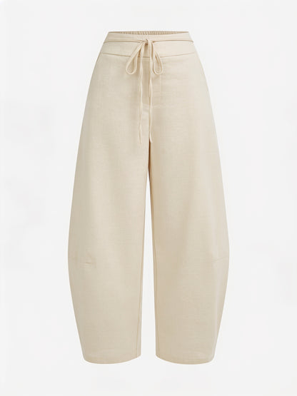 Pantalon En Lin Coupe Ballon