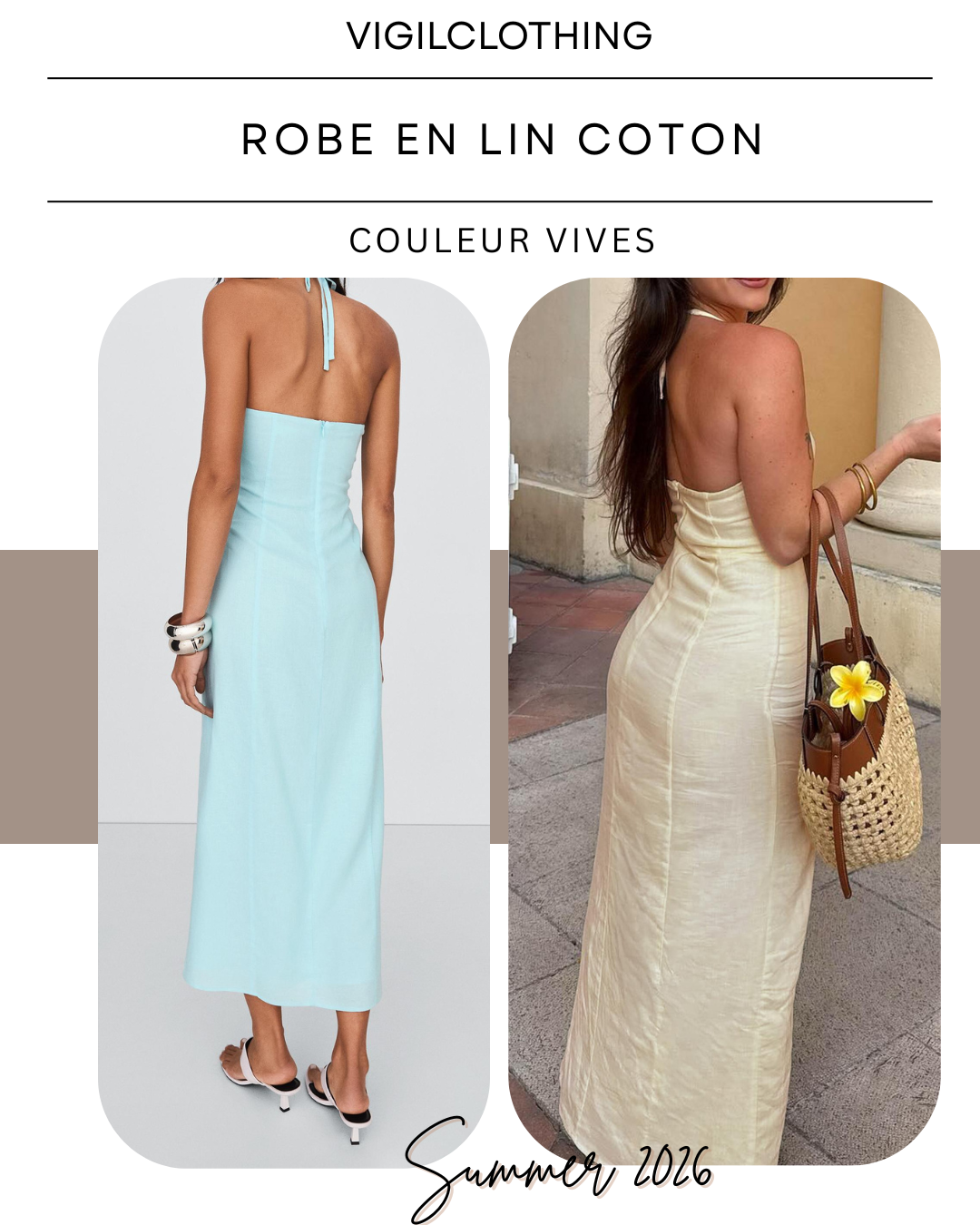 ROBE EN LIN COTON