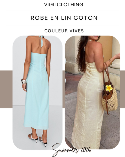 ROBE EN LIN COTON