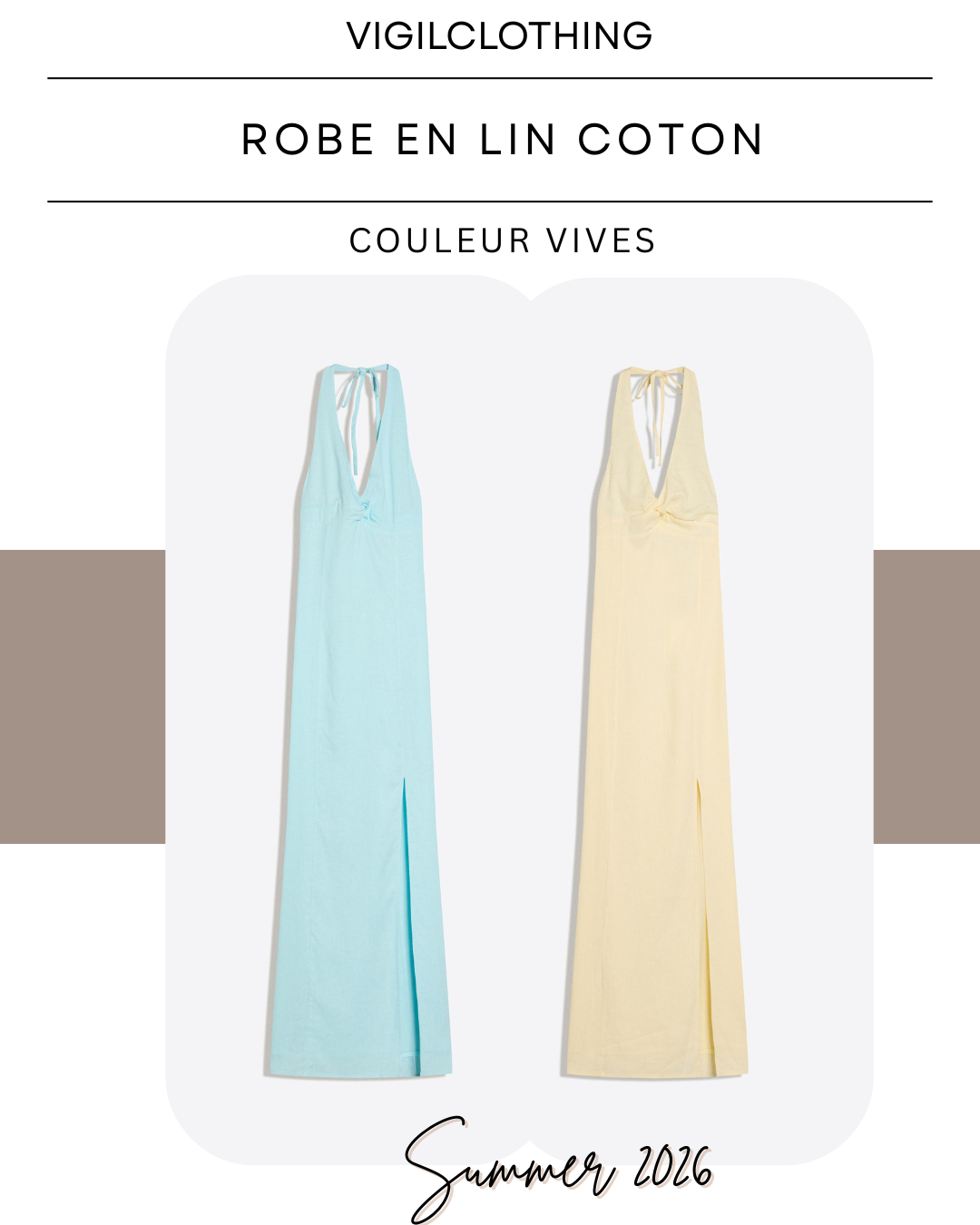 ROBE EN LIN COTON