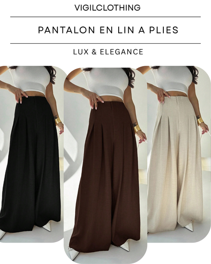 Pantalon En Lin