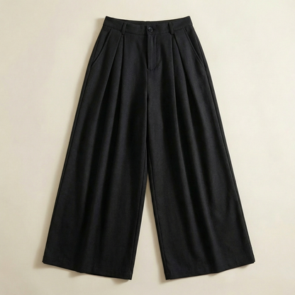 Pantalon Barrel Fit a Plis NOIR