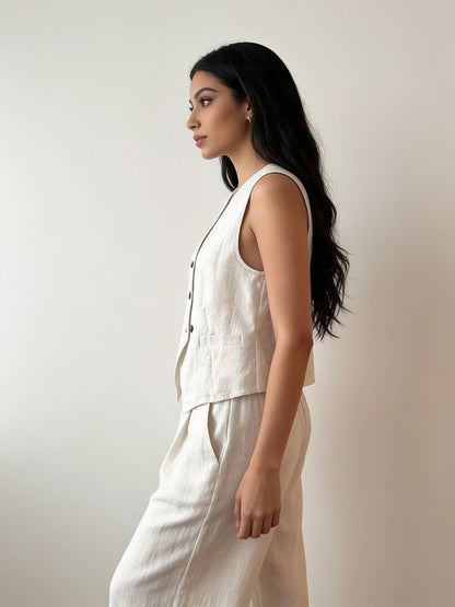 Ensemble Gilet & Pantalon en Lin