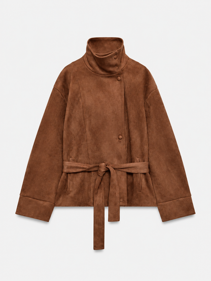 Veste Suédine Ceinturée