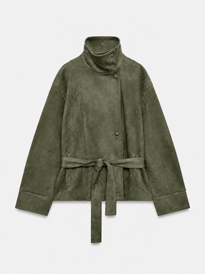 Veste Suédine Ceinturée