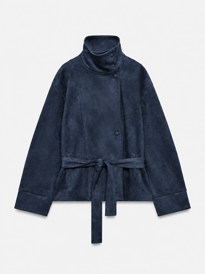 Veste Suédine Ceinturée