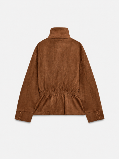 Veste Suédine Ceinturée