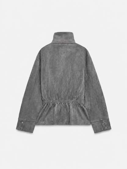 Veste Suédine Ceinturée