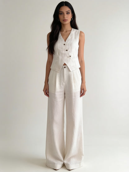 Ensemble Gilet & Pantalon en Lin