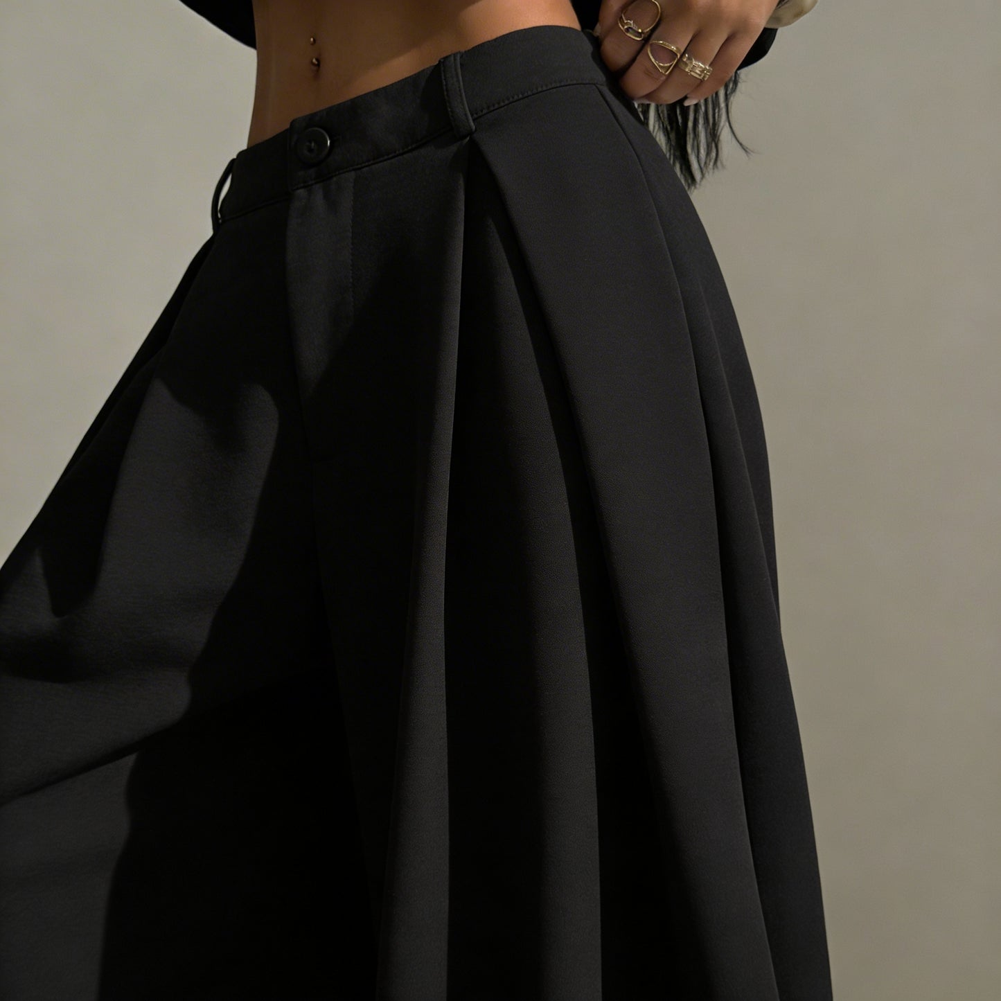 Pantalon Barrel Fit a Plis