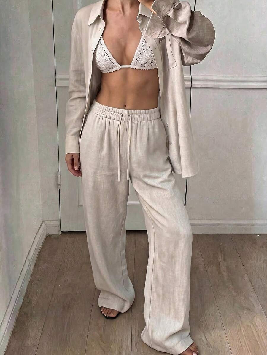 Ensemble en Lin Oversize