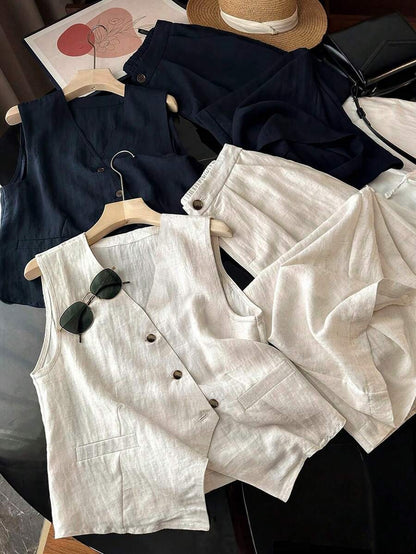 Ensemble Gilet & Pantalon en Lin