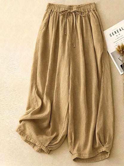 Pantalon En Lin Oversize Coupe Ballon